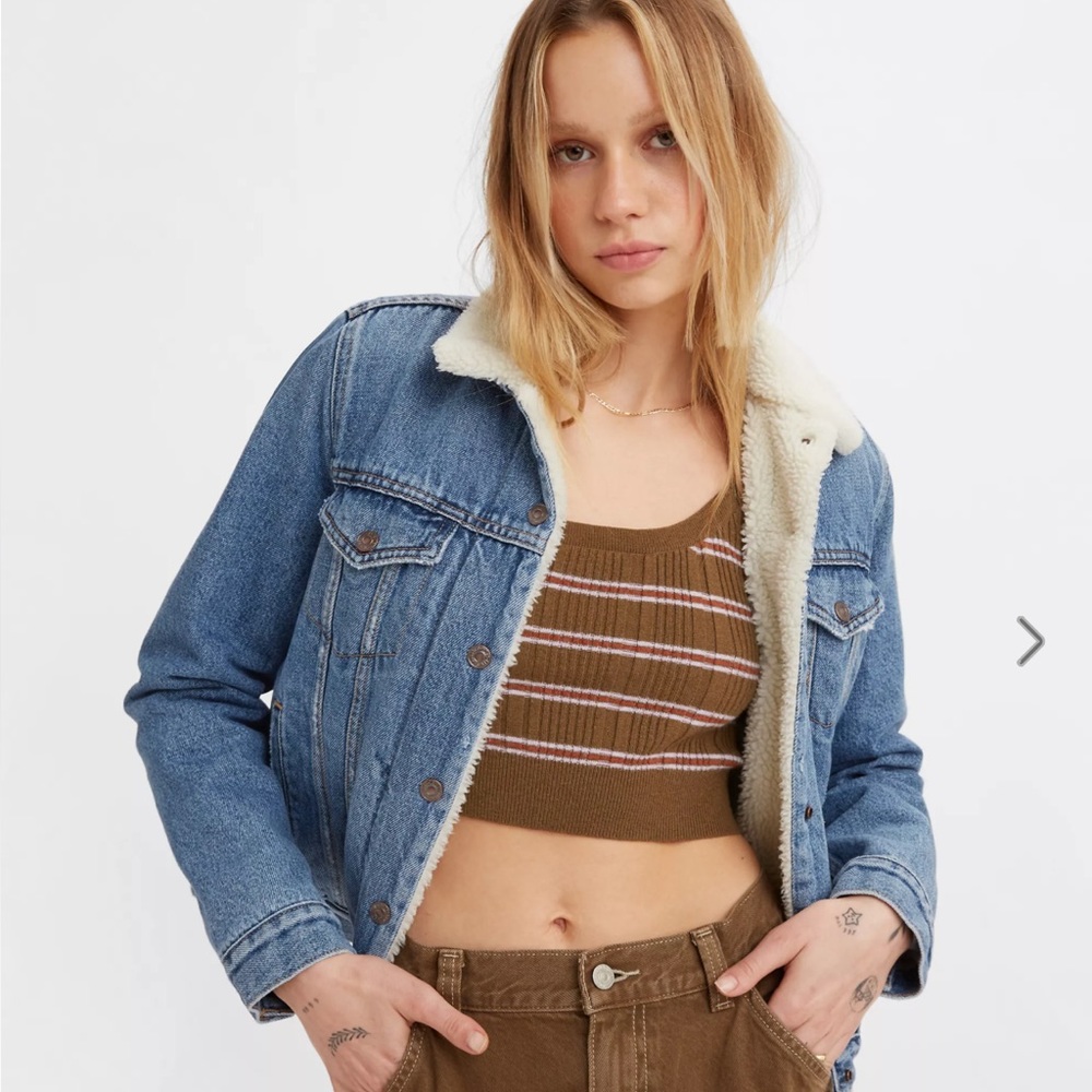 Levi’s original sherpa trucker jacket size small